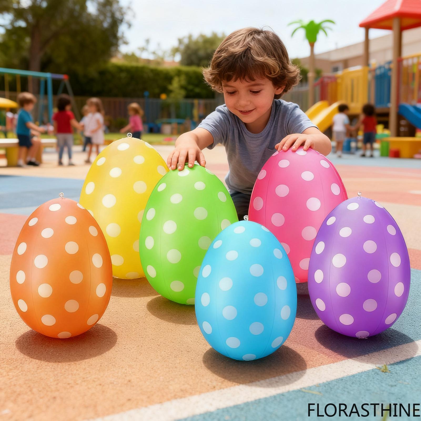 Kids Yard Toys - 6 Adet Şişme Paskalya Yumurtası /set