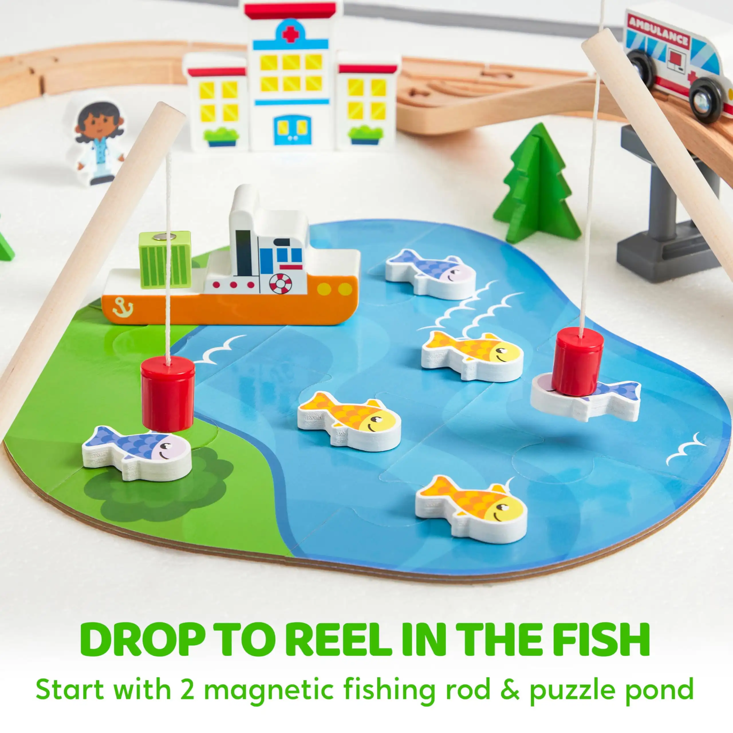 Joyfy 110/60 Parça Ahşap Tren  - Kids Toys Xmas incelemesi ve fiyatı